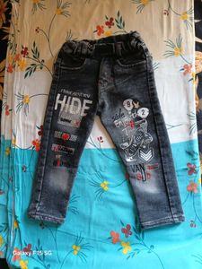 Black Charcoal Washed Jeans For 2 To 4 Year Boy