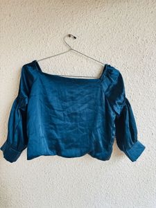 Stylish Blue Crop Top