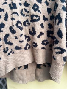 Leopard Print Button-Down Cardigan