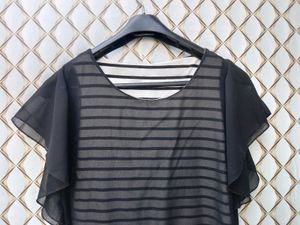 New With Tag Korean Striped Pochu Top