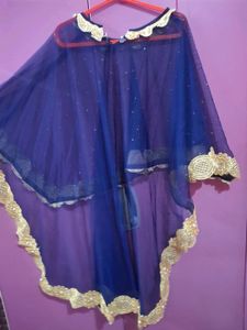 Blue &amp; Gold Embellished kaftan