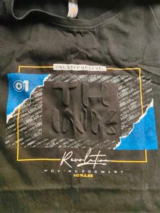 Graphic Print Black T-Shirt