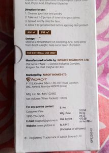 Offer 🎁 New Sealed Pack Glutone Face Toner