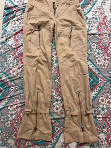 Khaki Zippered Pants