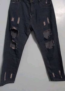 Distressed Black Jeans