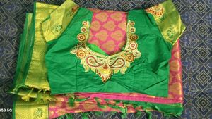 Pink &amp; Gold Kanchipuram Silk Saree