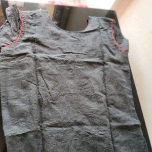 Grey Embroidered Kurta Set