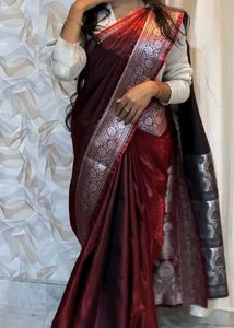 Elegant Maroon Saree