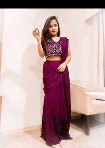 Rapron Saree Wine Purple