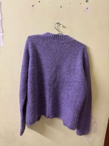Purple Knit Cardigan