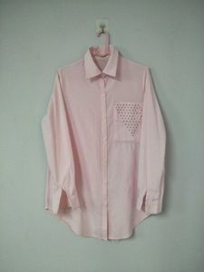 Baby pink button-down shirt