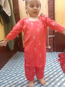 Matte Red Color Printed Salwar Suit