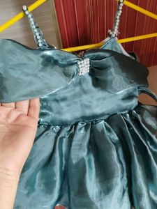 Girls&#39; Embellished Green Party Dress   no.14