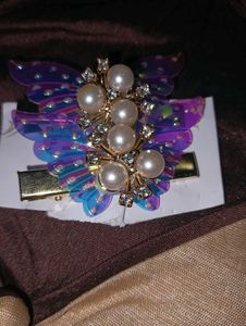 Pearl &amp; Crystal Hair Clip