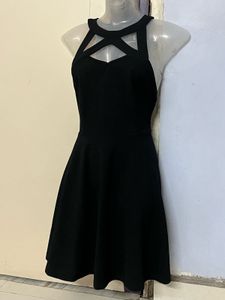 SHEIN BRANDED Chic Black Mini Dress