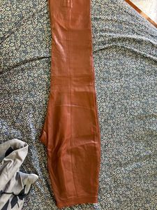 Vintage Prada Brown Leather Trousers