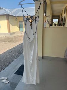 Contrast Stitch Slip Dress