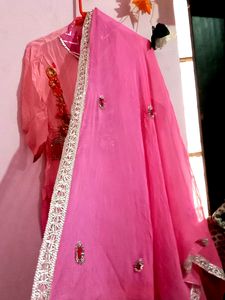 Heavy Gota Patti And Stone Work Sharara Suite