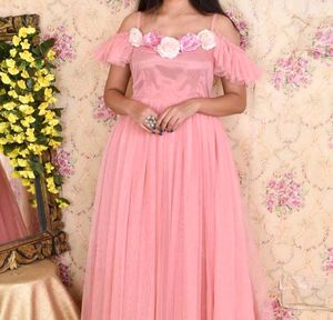Very Beautiful  Barbie soft Net Evening Gown