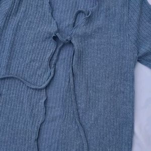 ribbed- knitted cardigan