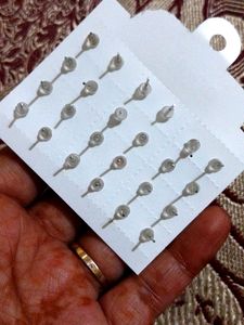 Oswal Black Stud Earrings Set Of 12
