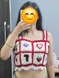 Crochet Granny Square Crop Top