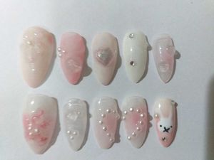 Press On Nails(Miffy's Milk Bath)🐰🥛🍥💕