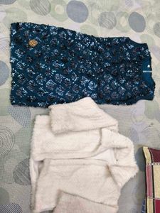Designer sequence midi dress &coat 4-6 years g