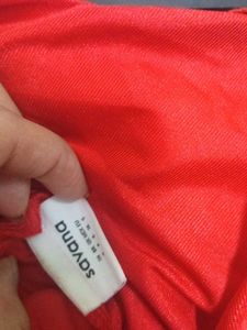 Elegant Red Slit Gown