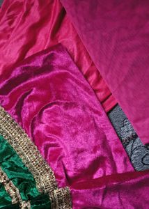 Pink &amp; Green Embellished Anarkali