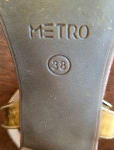 Metro Gold BLock Party Heels