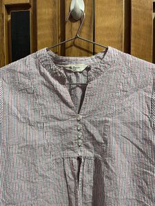 Striped Button-Down Top