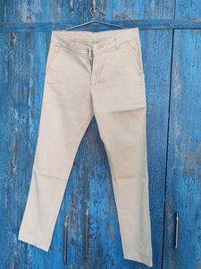 Beige Casual Pants