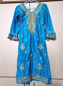 Blue Kurti-Salwar Set