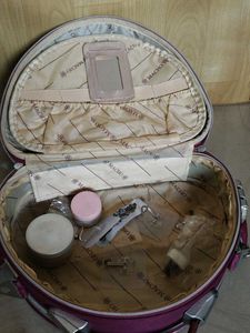 MACHO Burgundy Travel Makeup Bag