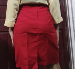 Red Pencil Skirt (Formal)