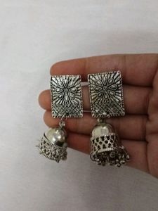 Oxidised Earring
