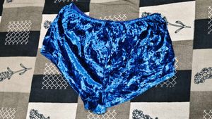 Blue Velvet Shorts