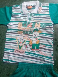 Cute Kids' Graphic Polo & Shorts Set