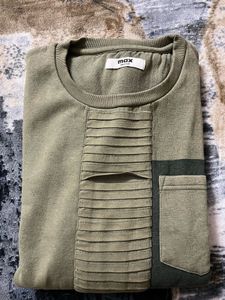 Olive Green Pullover Sweatshirt
