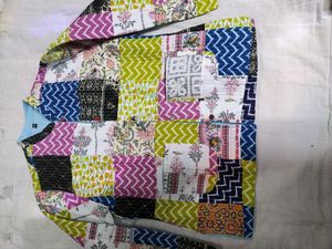 Multicolour Coat With Patchwork It Is New 🌺🌺