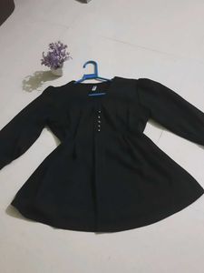 Chic Black Long Sleeve Top