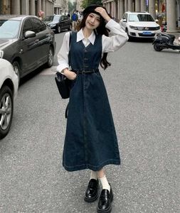Denim Dungaree Dress