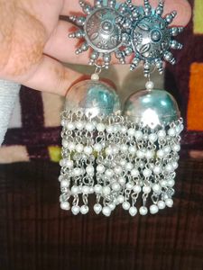 Silver Oxidised Earrings