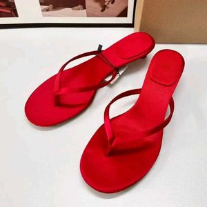 ZARA Red Thong Heel Sandals