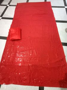 Georgette Squence Embroidered Saree Bollywood