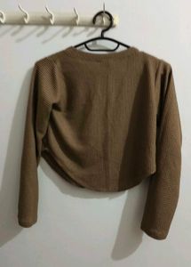 Brown Cropped Sweater