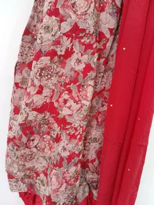 Rose Pink Printed Kurta Set (Women&#39;s)