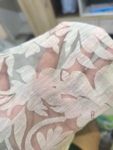 Elegant White Floral Saree