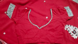 Maroon Work Saree